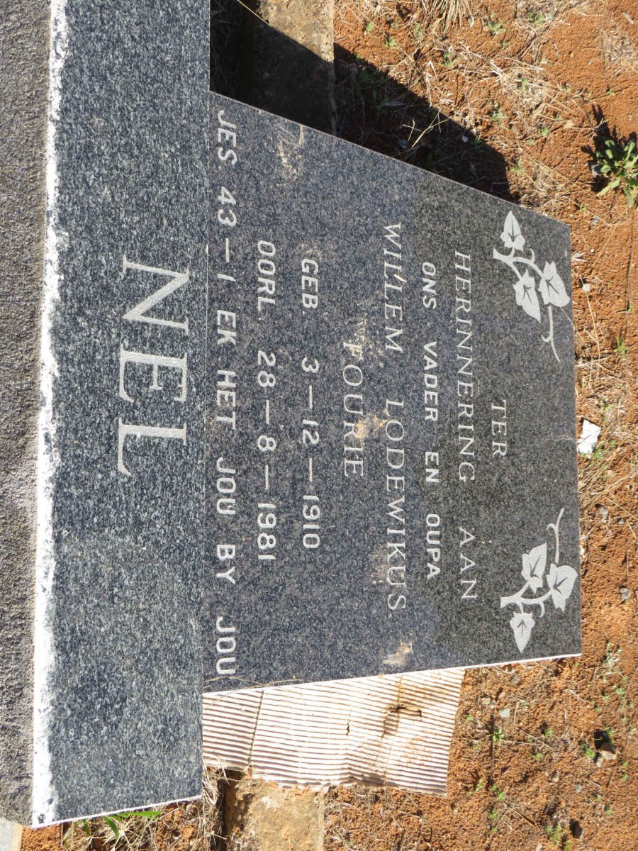 NEL Willem Lodewikus Fourie 1910-1981