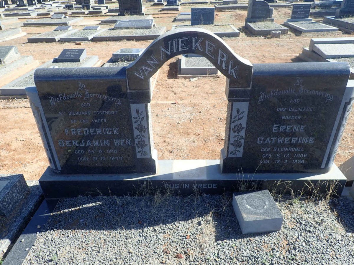 NIEKERK Frederick Benjamin, van 1910-1977 &amp; Erene Catherine STEINHOBLE 1906-1986