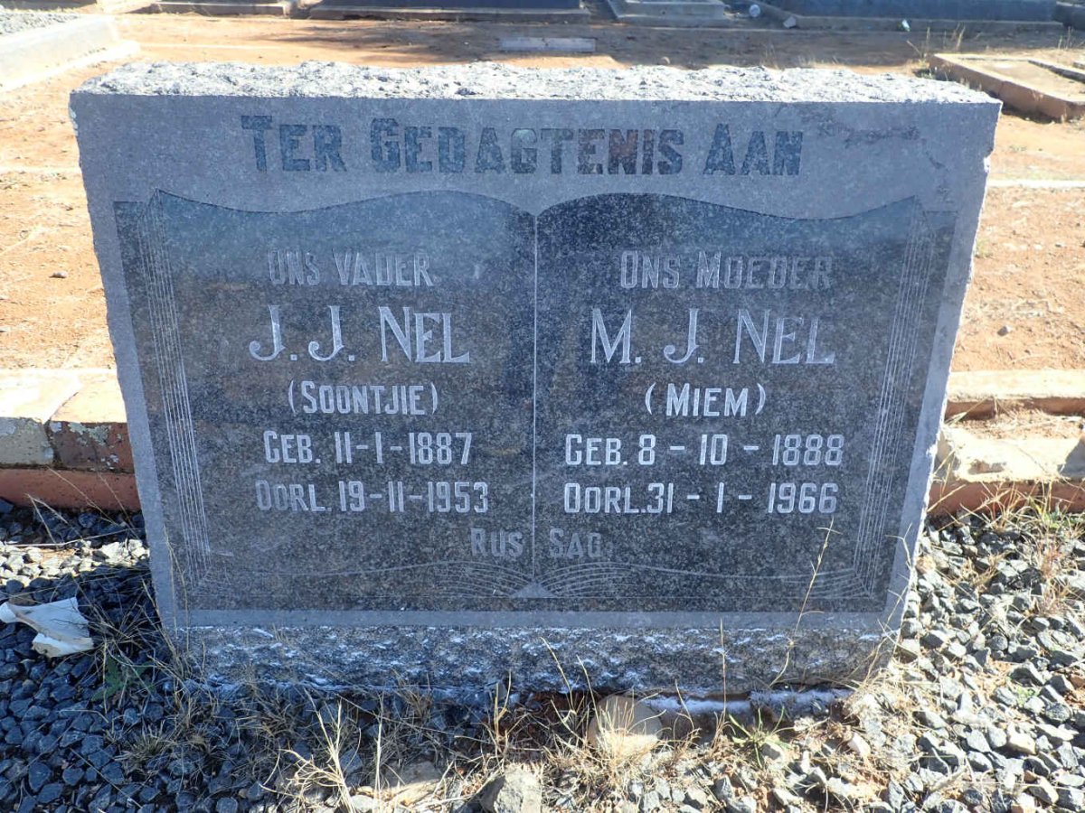 NEL J.J. 1887-1953 &amp; M.J. 1888-1966