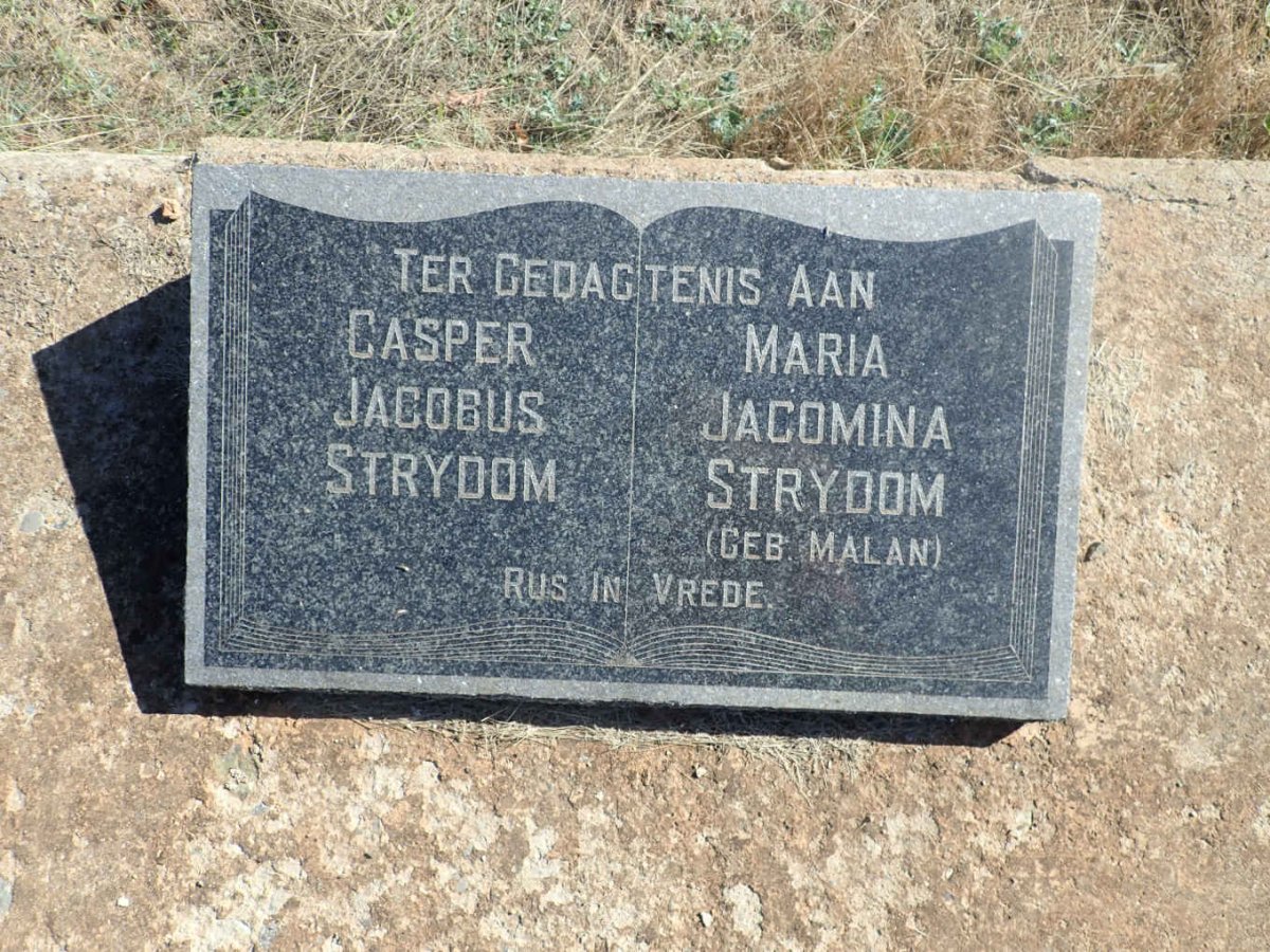 STRYDOM Casper Jacobus  &amp; Maria Jacomina MALAN