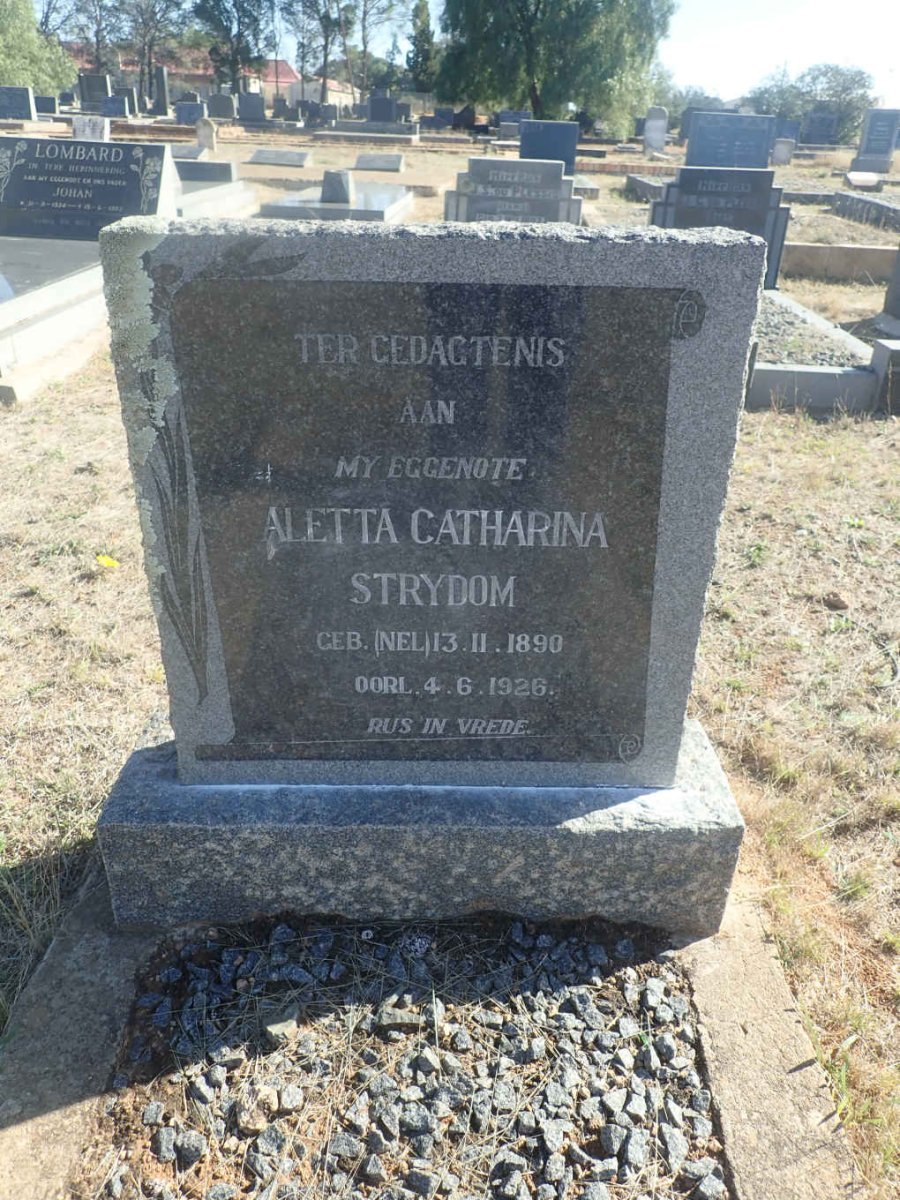 STRYDOM Aletta Catharina nee NEL 1890-1926