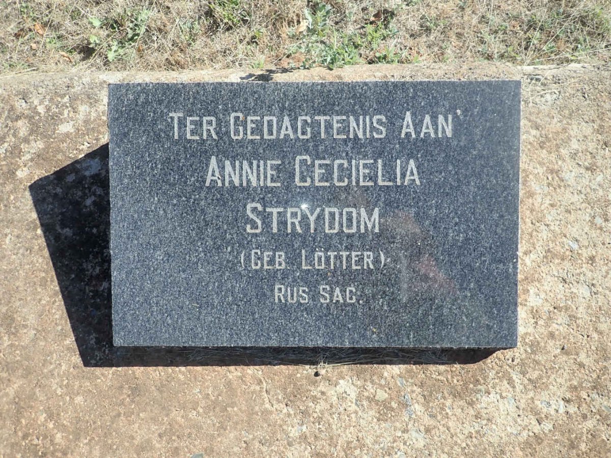 STRYDOM Annie Cecielia nee LOTTER