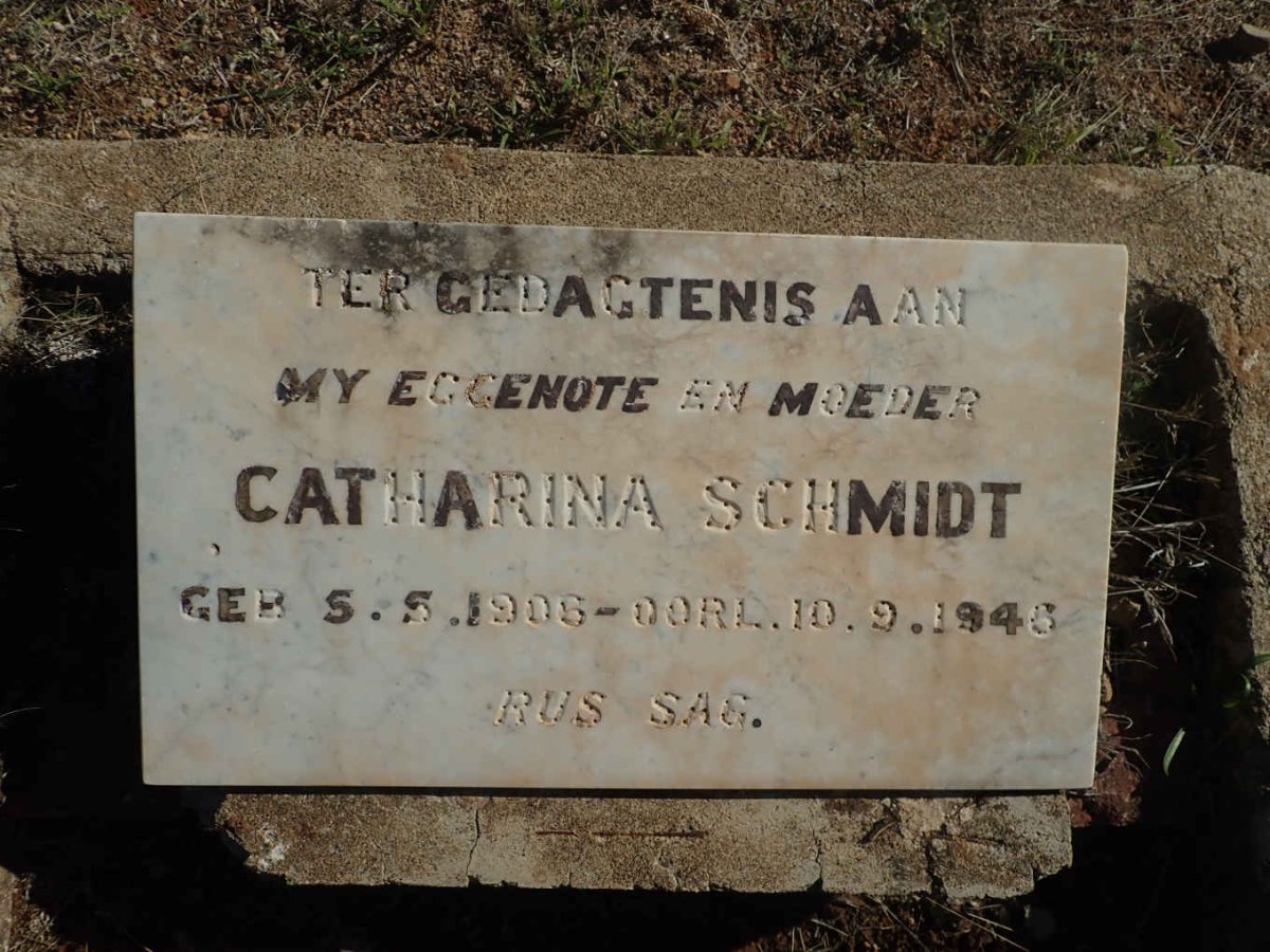 SCHMIDT Catharina 1906-1946