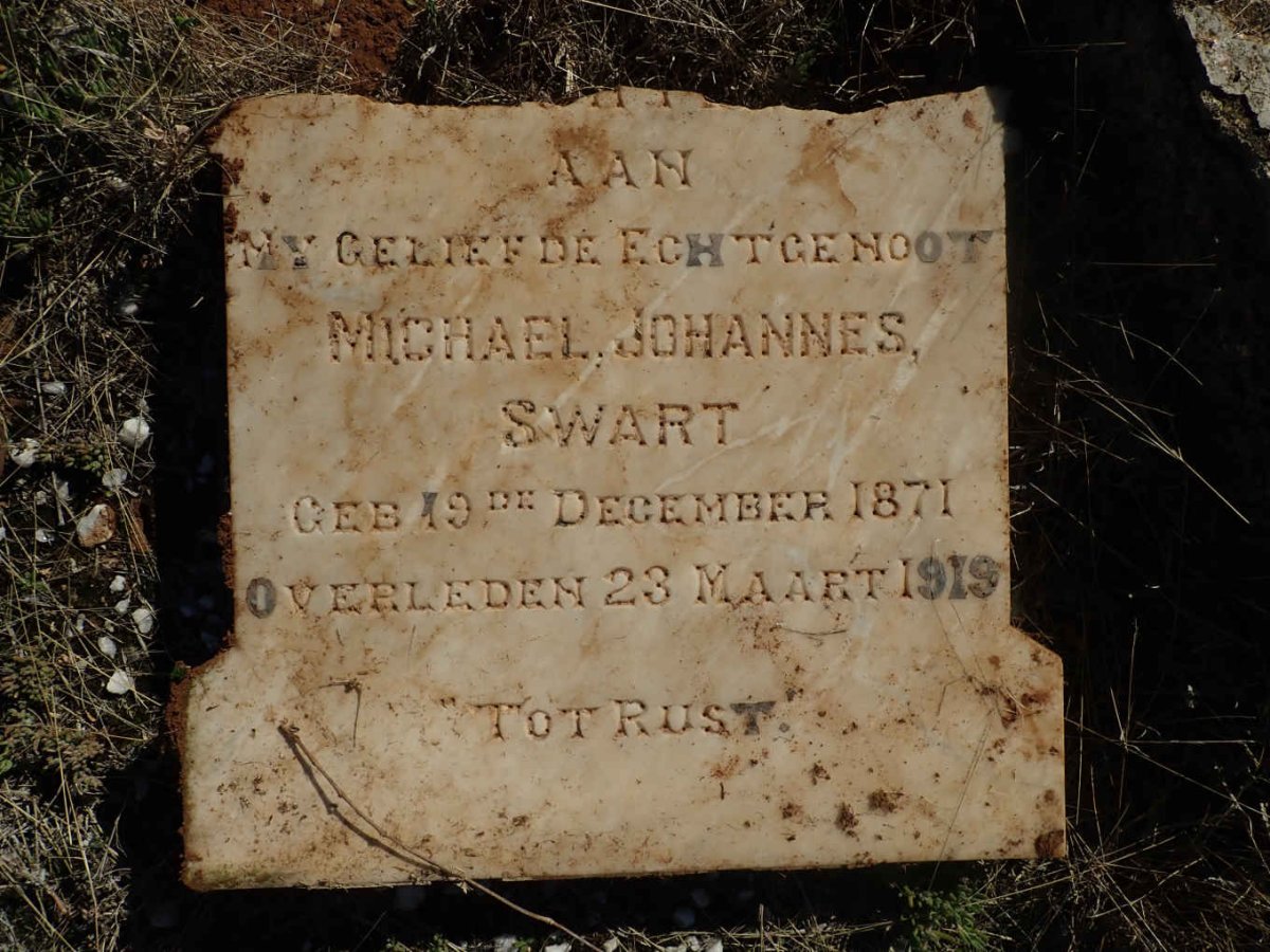 SWART Michael Johannes 1871-1919