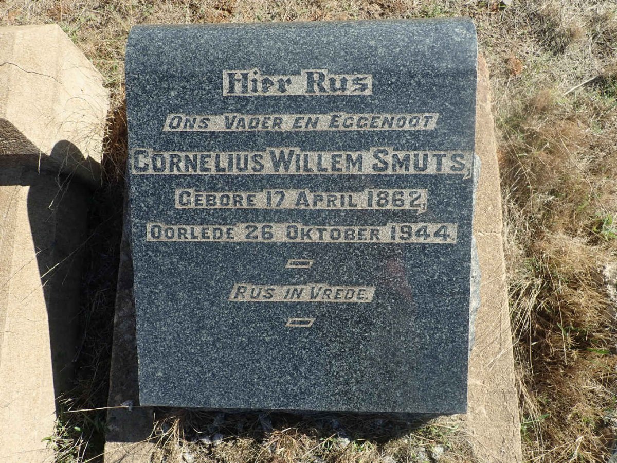 SMUTS Cornelius Willem 1862-1944