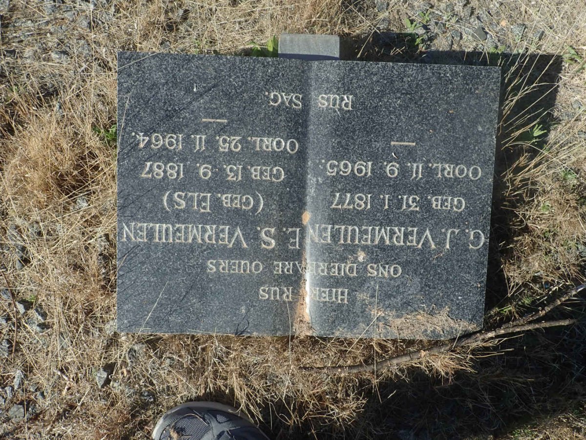 VERMEULEN G.J. 1877-1965 &amp; E.S. ELS 1887-1964