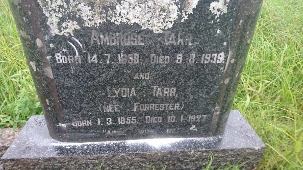 TARR Ambrose 1858-1939 &amp; Lydia FORRESTER 1855-1927