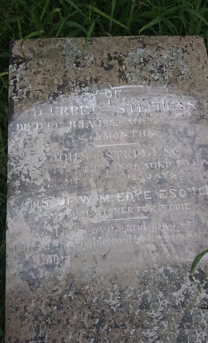EDYE D'Urbec Stephens -1852 :: EDYE John Stephens -1864