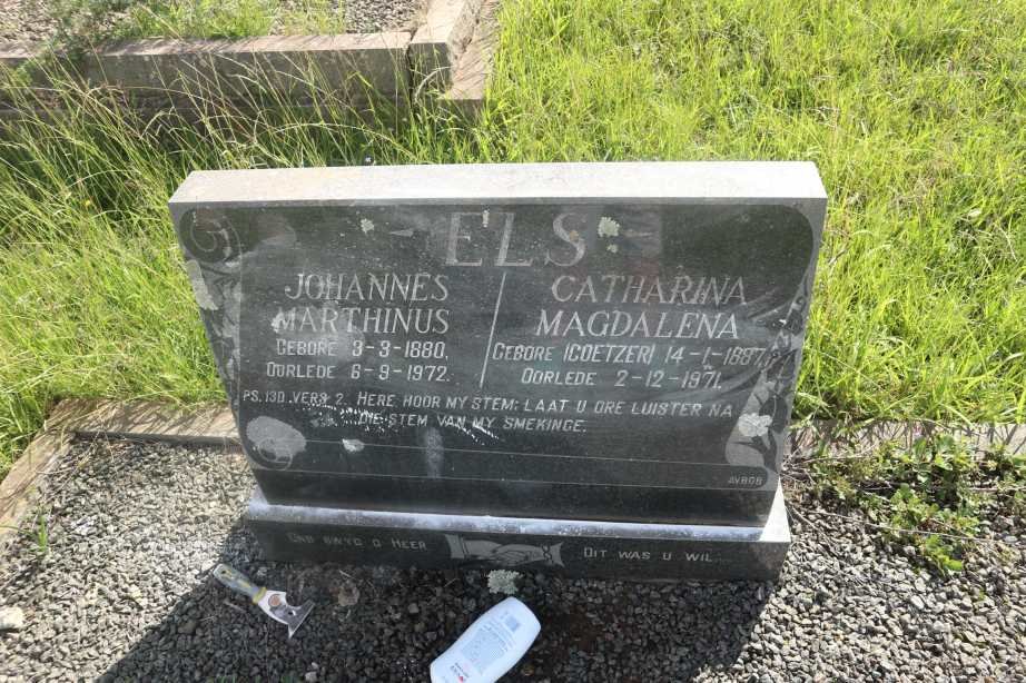 ELS Johannes Marthinus 1880-1972 &amp; Catharina Magdalena COETZER 1887-1971