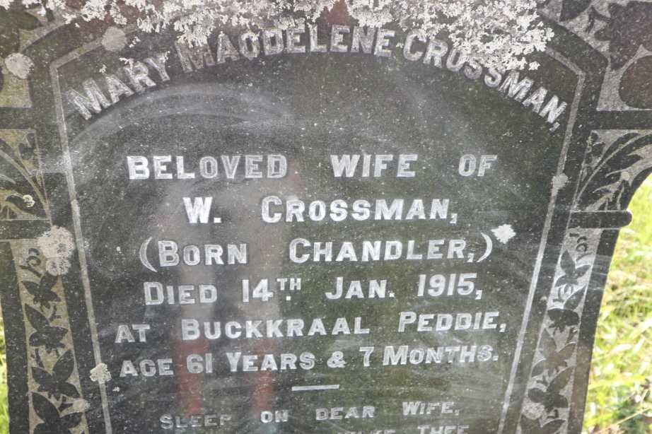 CROSSMAN William Henry 1854-1923 &amp; Mary Magdalene CHANDLER -1915