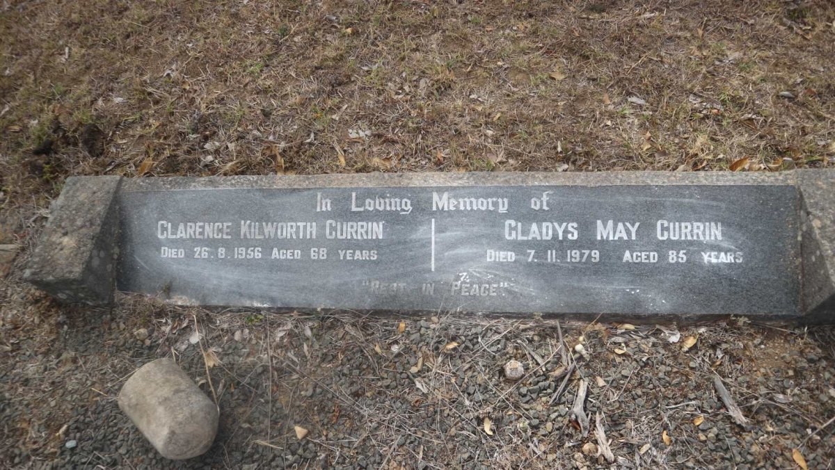 CURRIN Clarence Kilworth -1956 &amp; Gladys May -1979