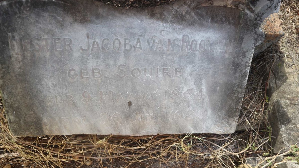 ROOYEN Hester Jacoba, van nee SQUIRE 1854-1929