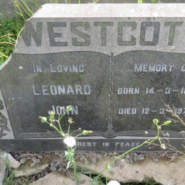 WESTCOTT Leonard John 1889-1970