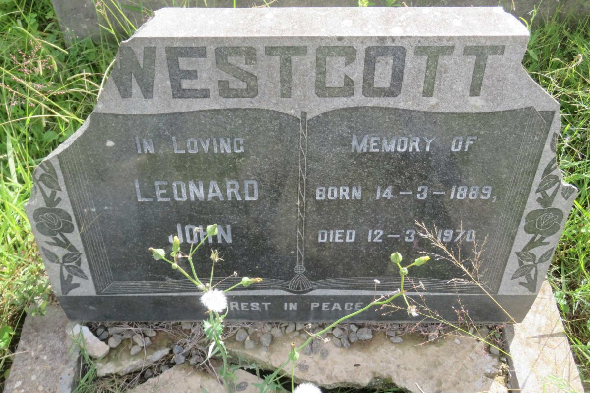 WESTCOTT Leonard John 1889-1970