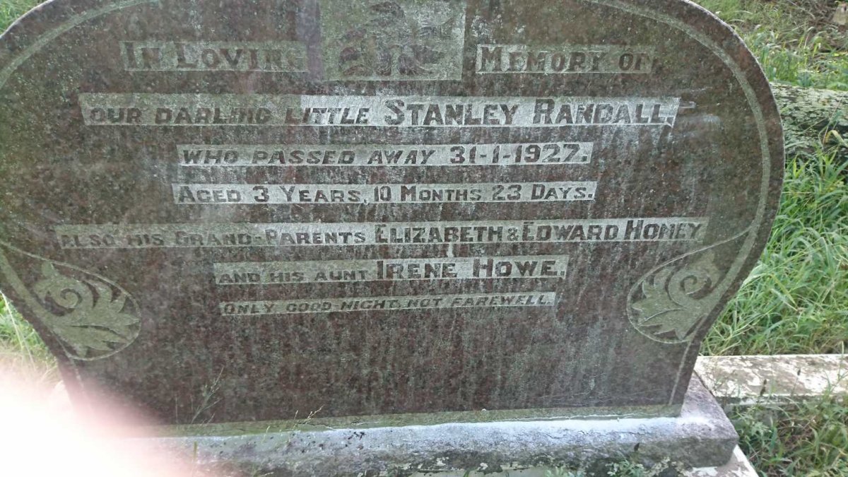 HONEY Edward &amp; Elizabeth :: HOWE Irene :: RANDALL Stanley -1927