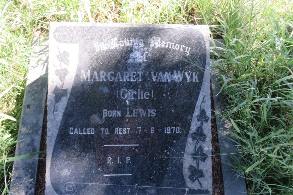 WYK Margaret, van nee LEWIS -1970