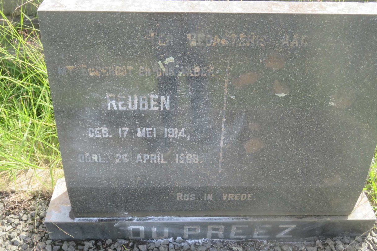 PREEZ Reuben, du 1914-1968