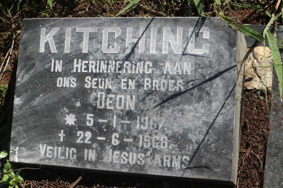 KITCHING Deon 1967-1968