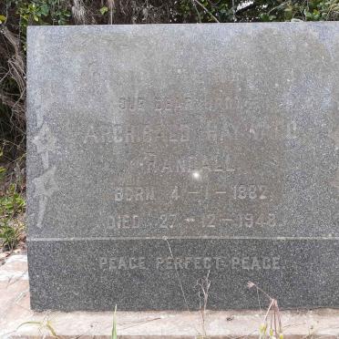RANDALL Archibald Hayward 1882-1948