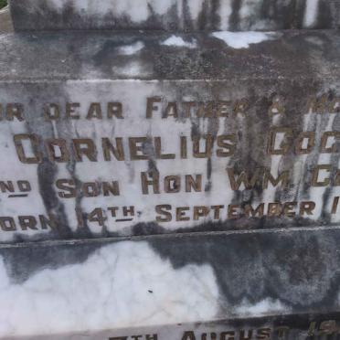 COCK Cornelius 1825-1908 &amp; Edith JAFFRAY 1848-1934