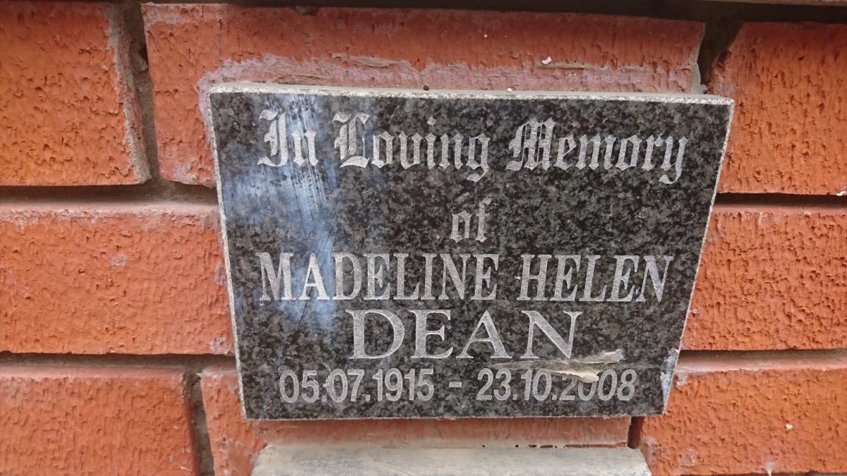 DEAN Madeline Helen 1915-2008