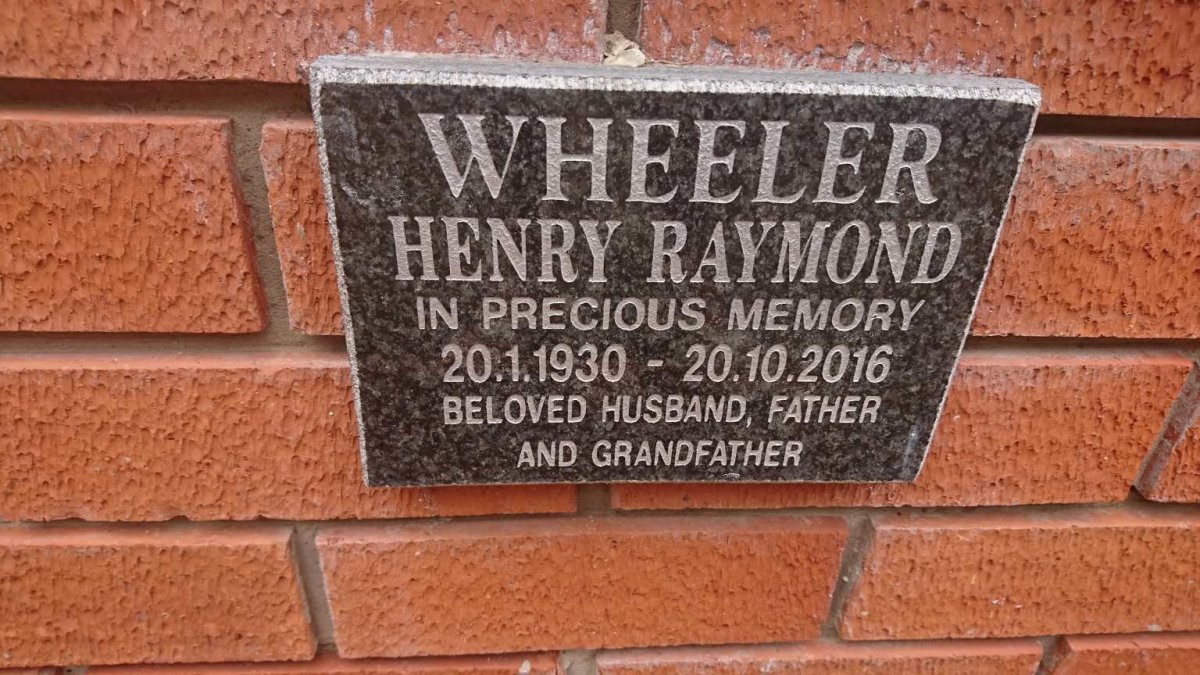 WHEELER Henry Raymond 1930-2016