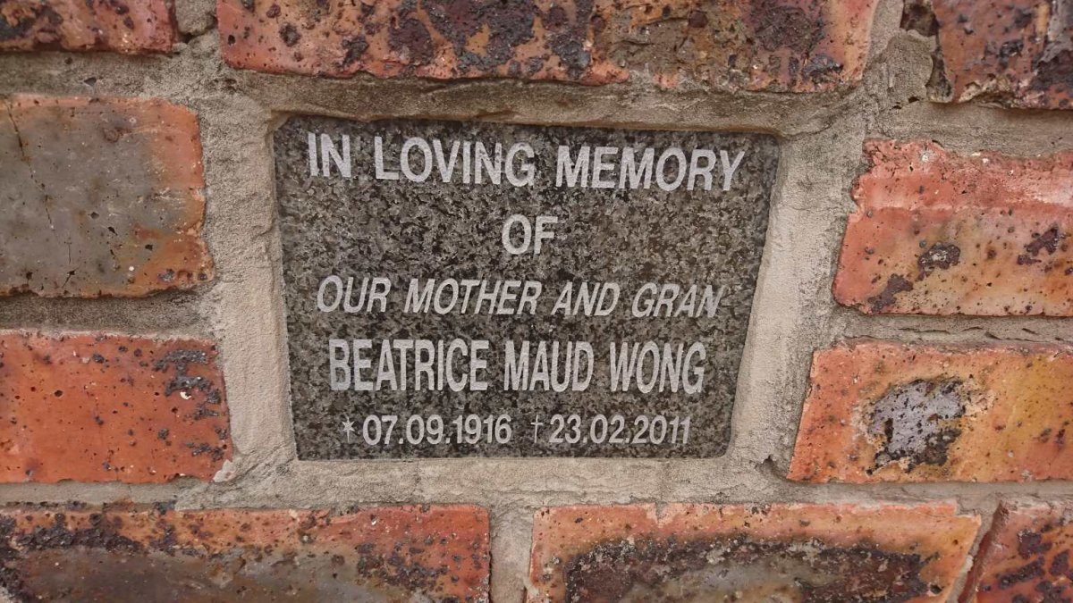 WONG Beatrice Maud 1916-2011