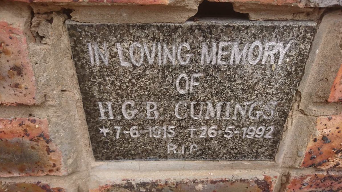 CUMINGS H.G.B. 1915-1992