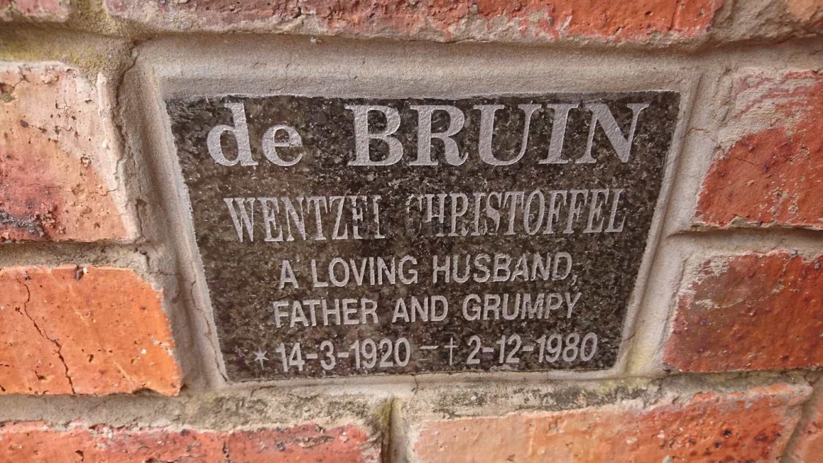 BRUIN Wentzel Christoffel, de 1920-1980