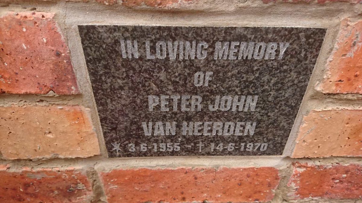 HEERDEN Peter John, van 1955-1970