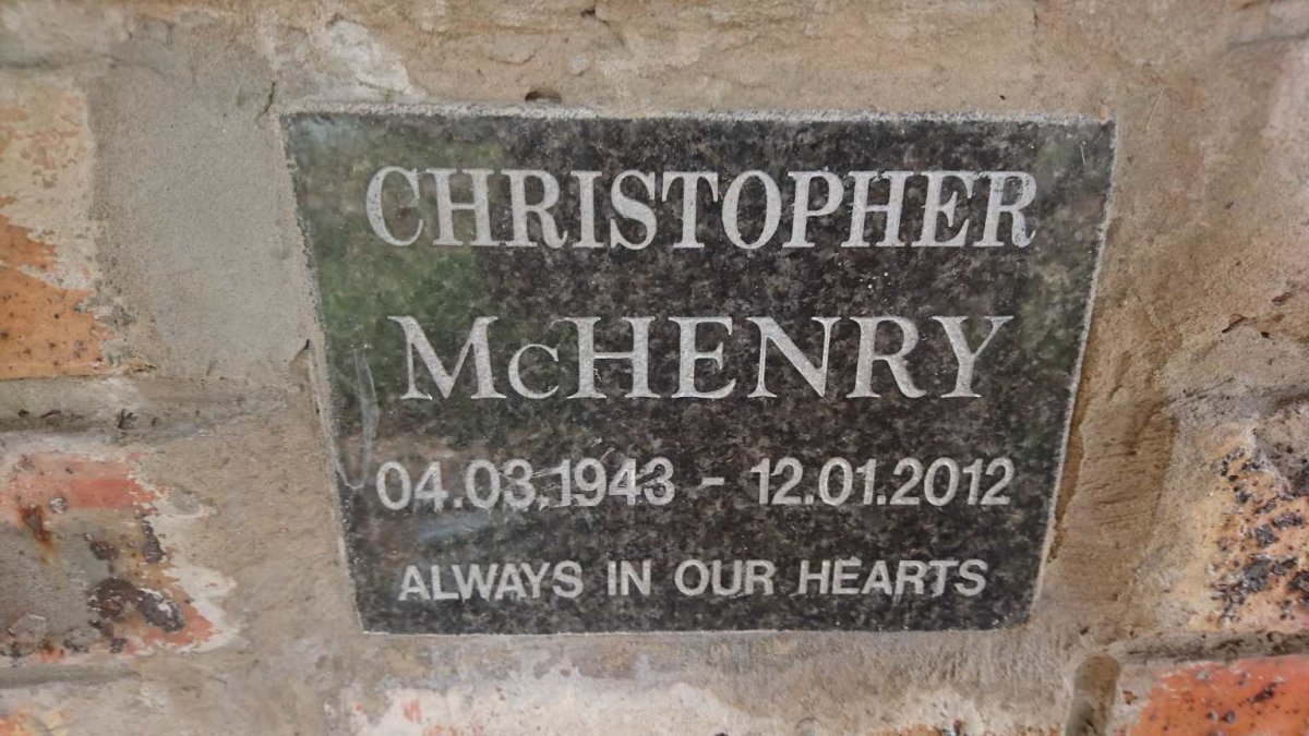 MCHENRY Christopher 1943-2012