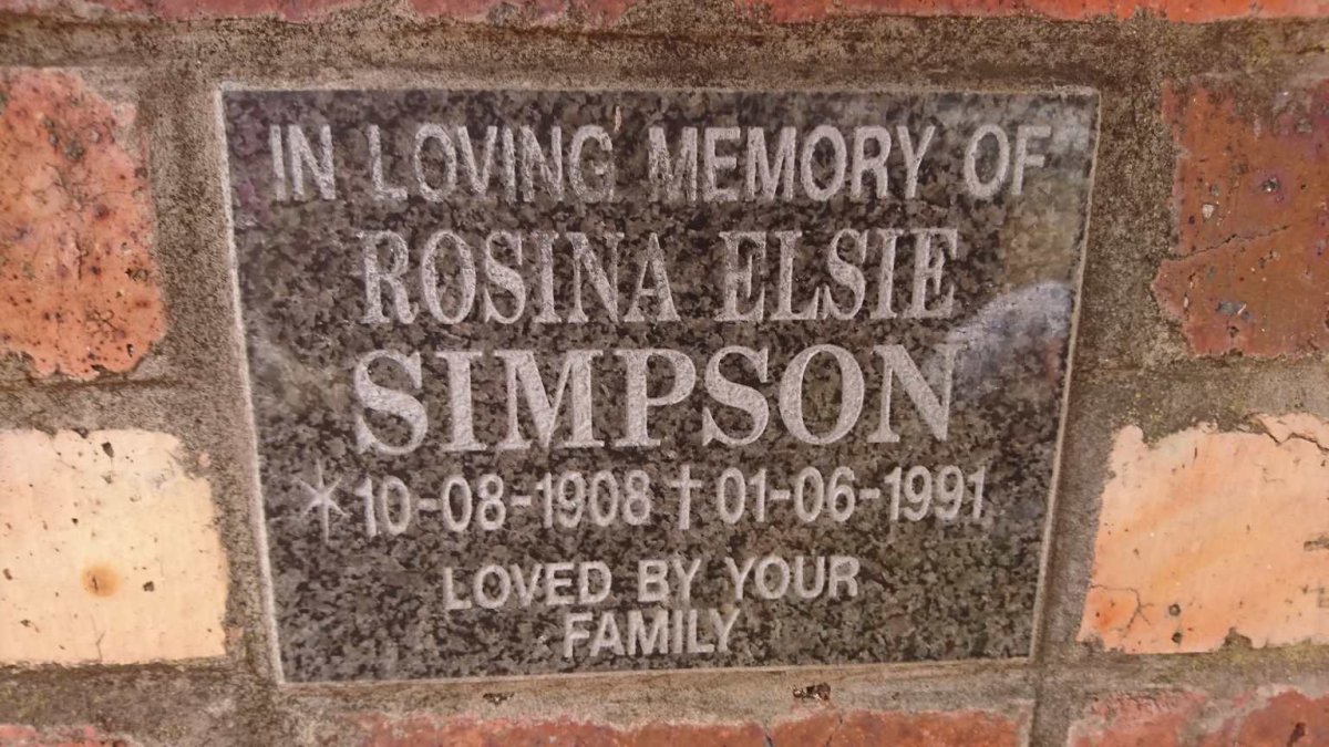 SIMPSON Rosina Elsie 1908-1991