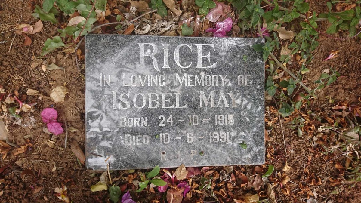 RICE Isobel May 1915-1991