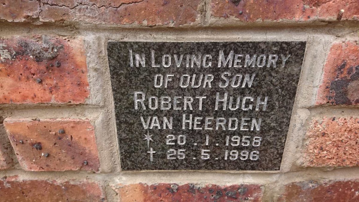 HEERDEN Robert Hugh, van 1958-1996
