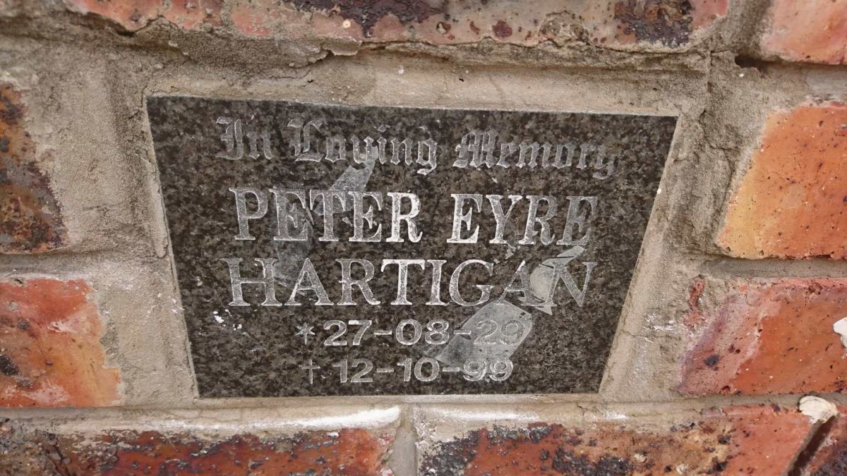 HARTIGAN Peter Eyre 1929-1999