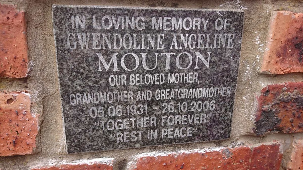 MOUTON Gwendoline Angeline 1931-2006