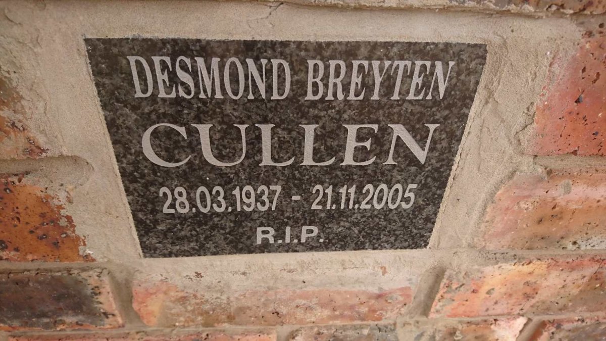 CULLEN Desmond Breyten 1937-2005