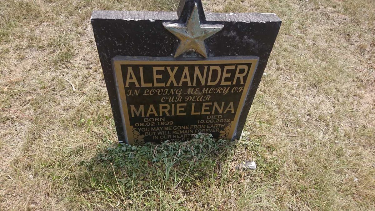ALEXANDER Marie Lena 1939-2012