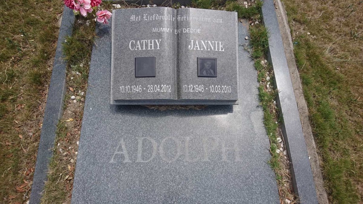ADOLPH Jannie 1946-2013 &amp; Cathy 1946-2012