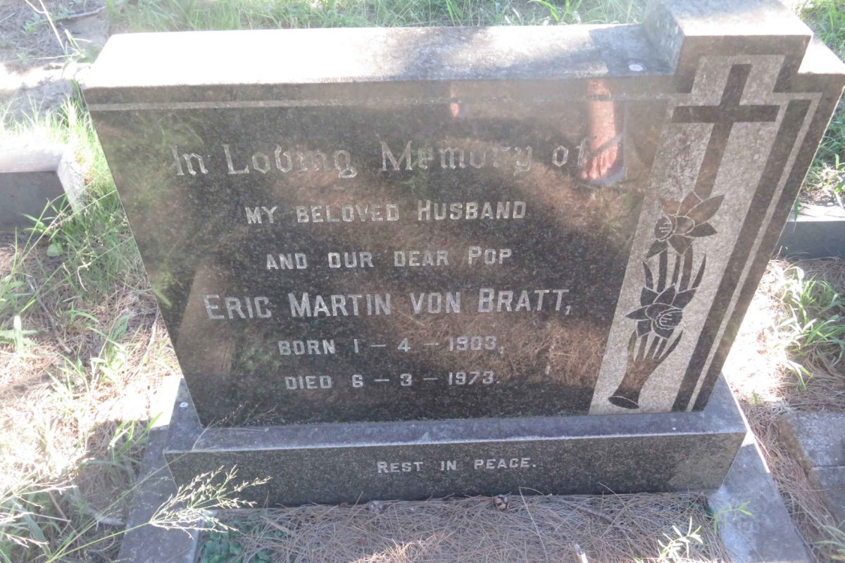 BRATT Eric Martin, von 1903-1973