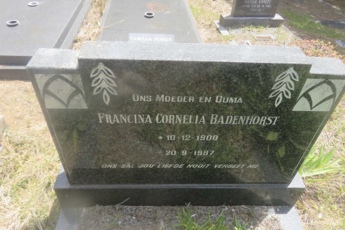 BADENHORST Francina Cornelia 1900-1987