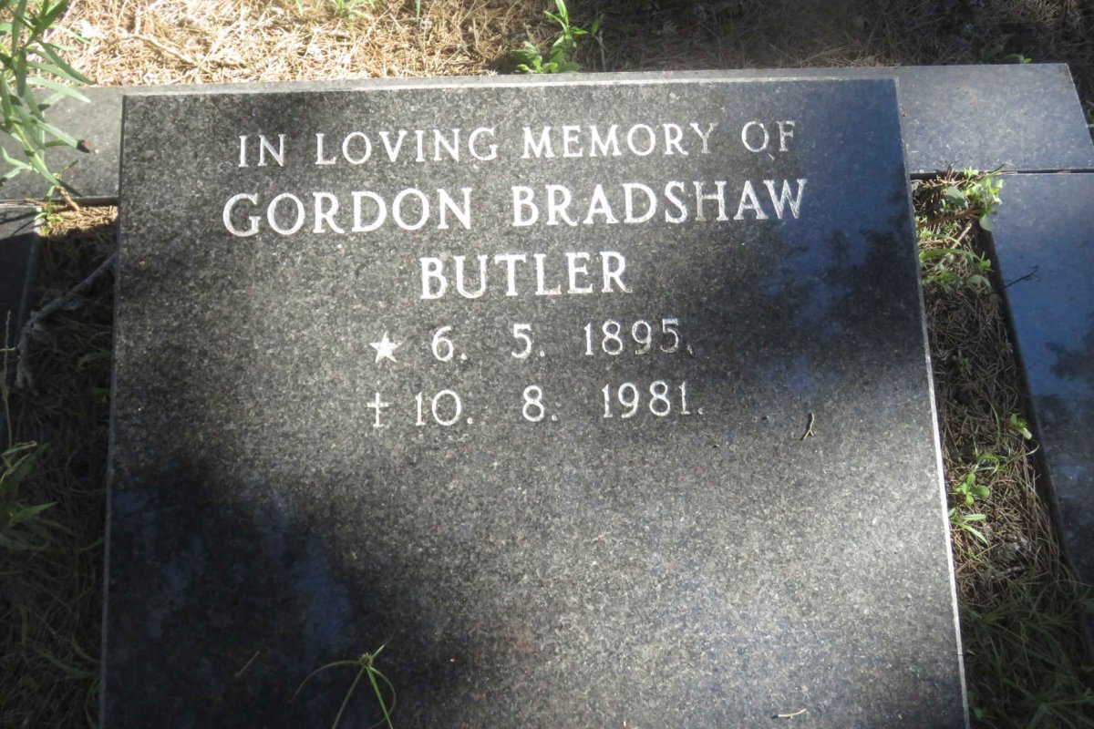 BUTLER Gordon Bradshaw 1895-1981