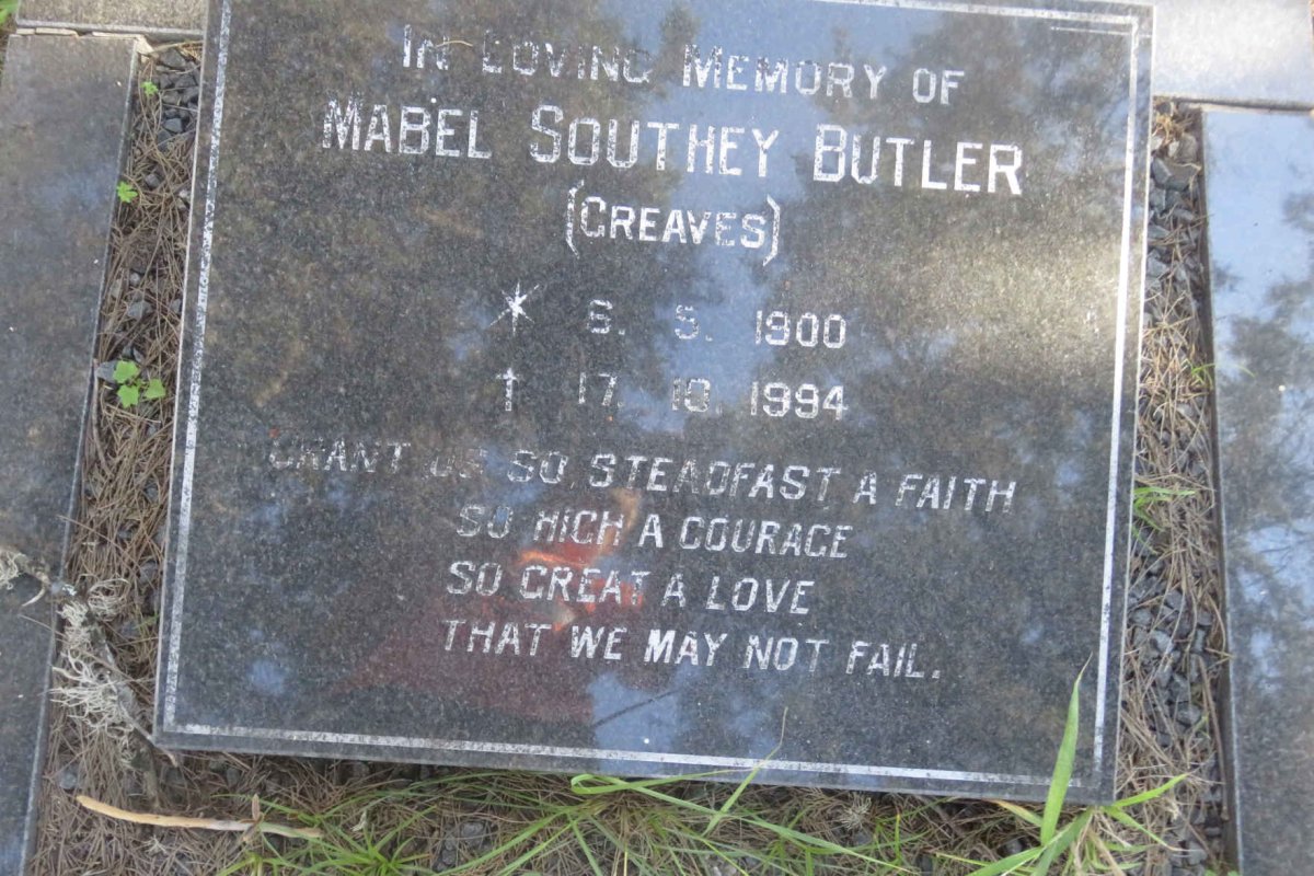 BUTLER Mabel Southey nee GREAVES 1900-1994