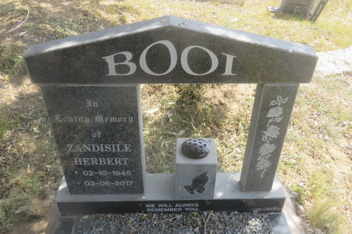 BOOI Zandisile Herbert 1945-2017