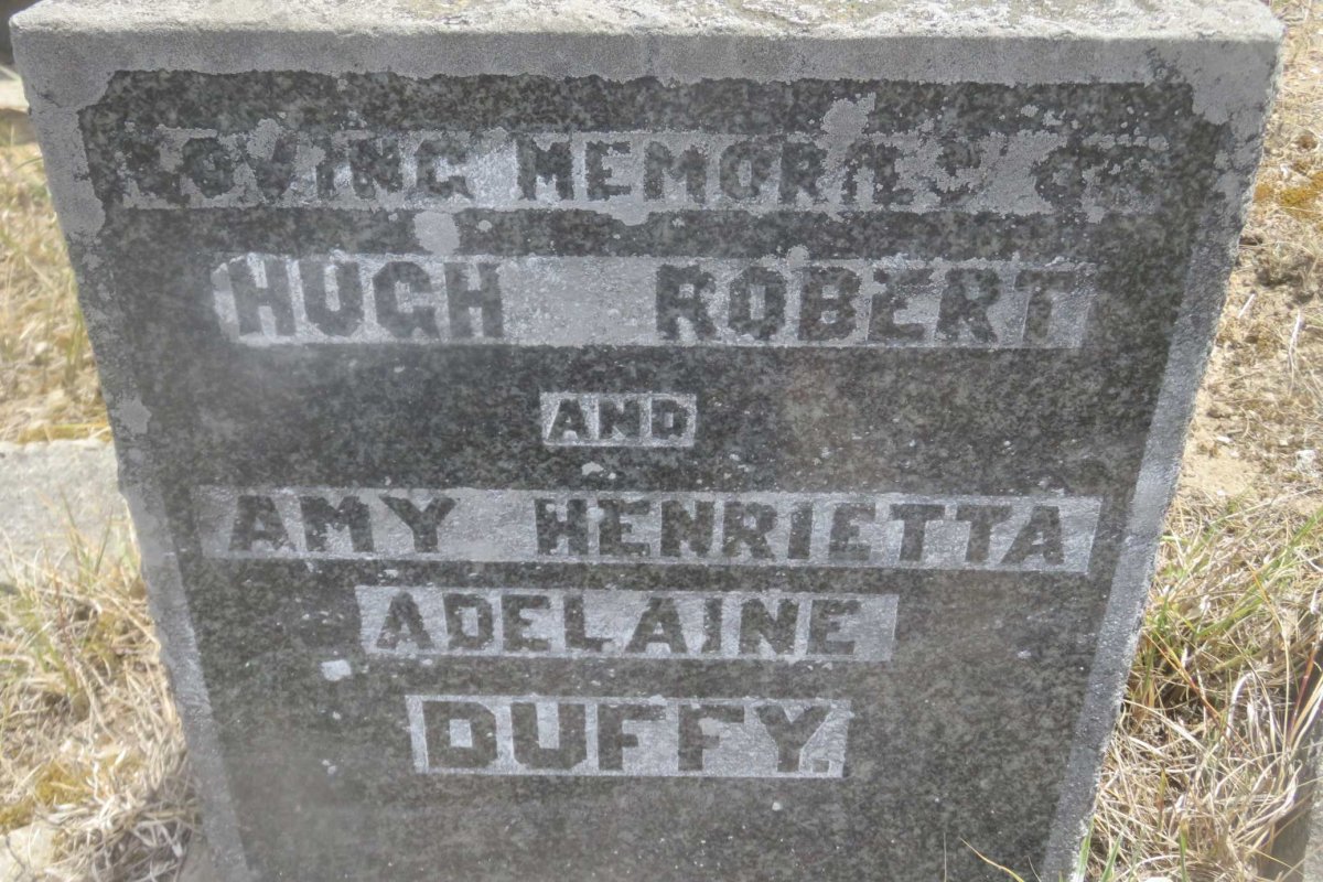 DUFFY Hugh Robert &amp; Amy Henrietta Adelaine