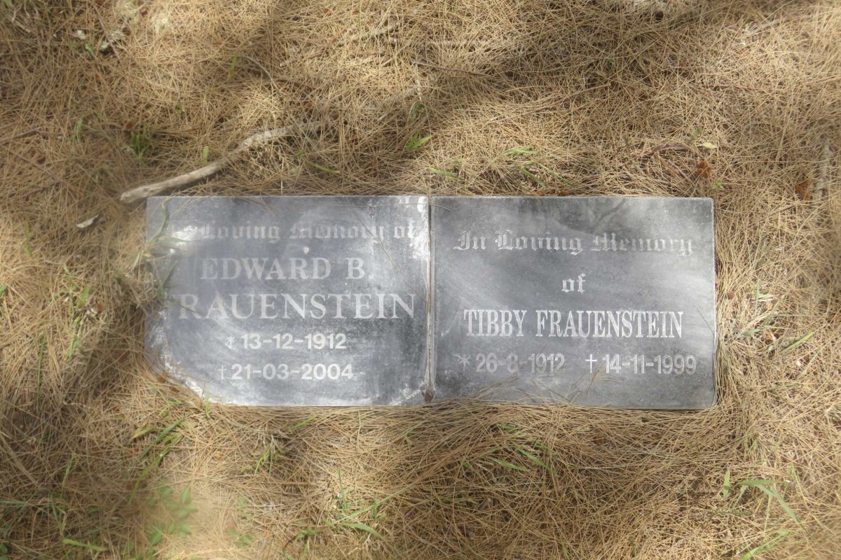 FRAUENSTEIN Edward B. 1912-2004 &amp; Tibby 1912-1999