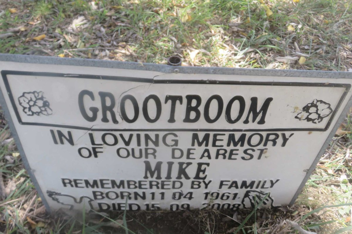 GROOTBOOM Mike 1961-2008
