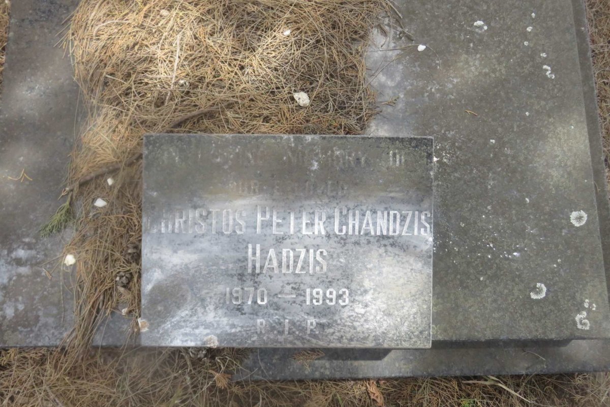 HADZIS Christos Peter Chandzis 1970-1993