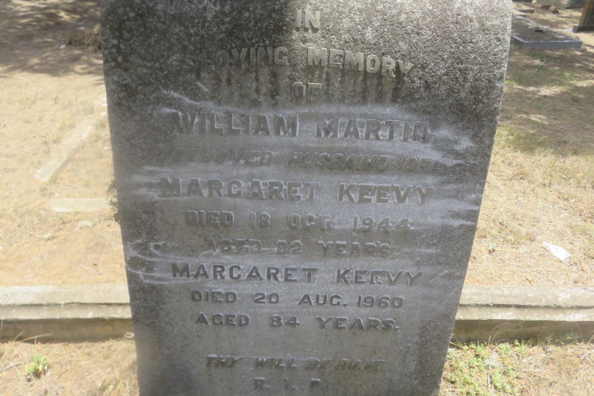 KEEVY William Martin -1944 &amp; Margaret -1960