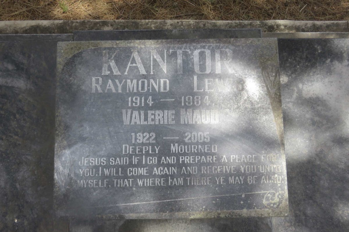 KANTOR Raymond Lewis 1914-1984 &amp; Valerie Maud 1922-2005